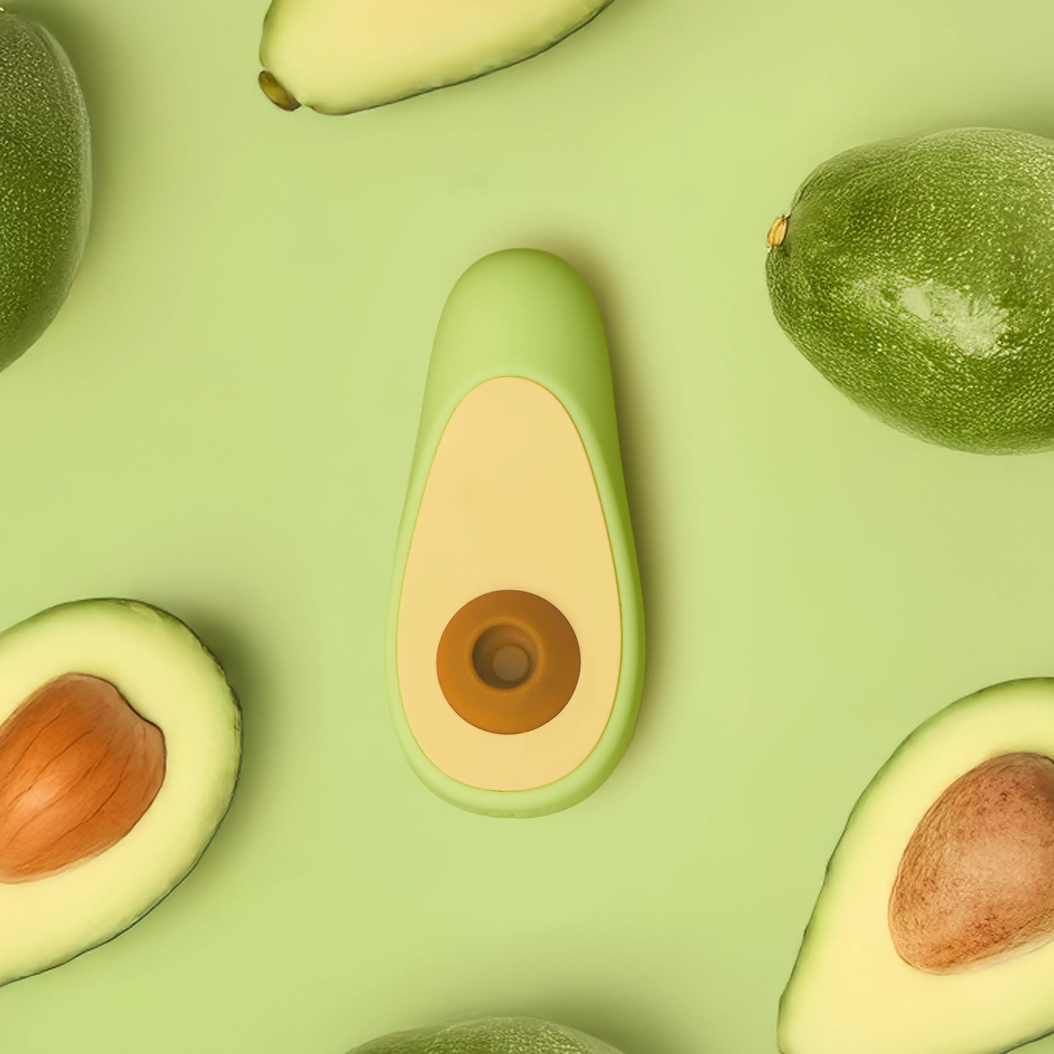 Avocado clitoral vibrator — front